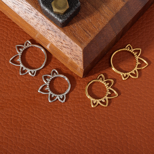 Floral Daith/Septum Hoop