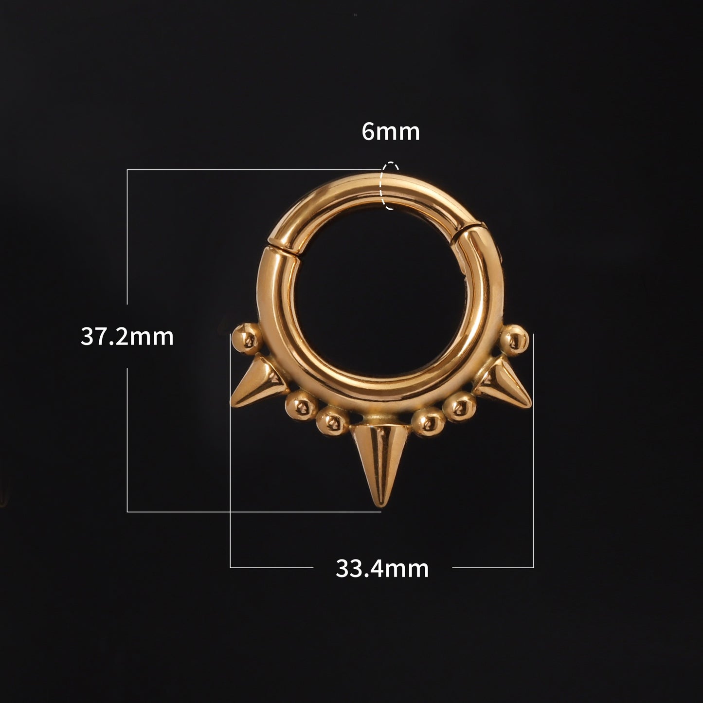 Black Spiked Ear Weights