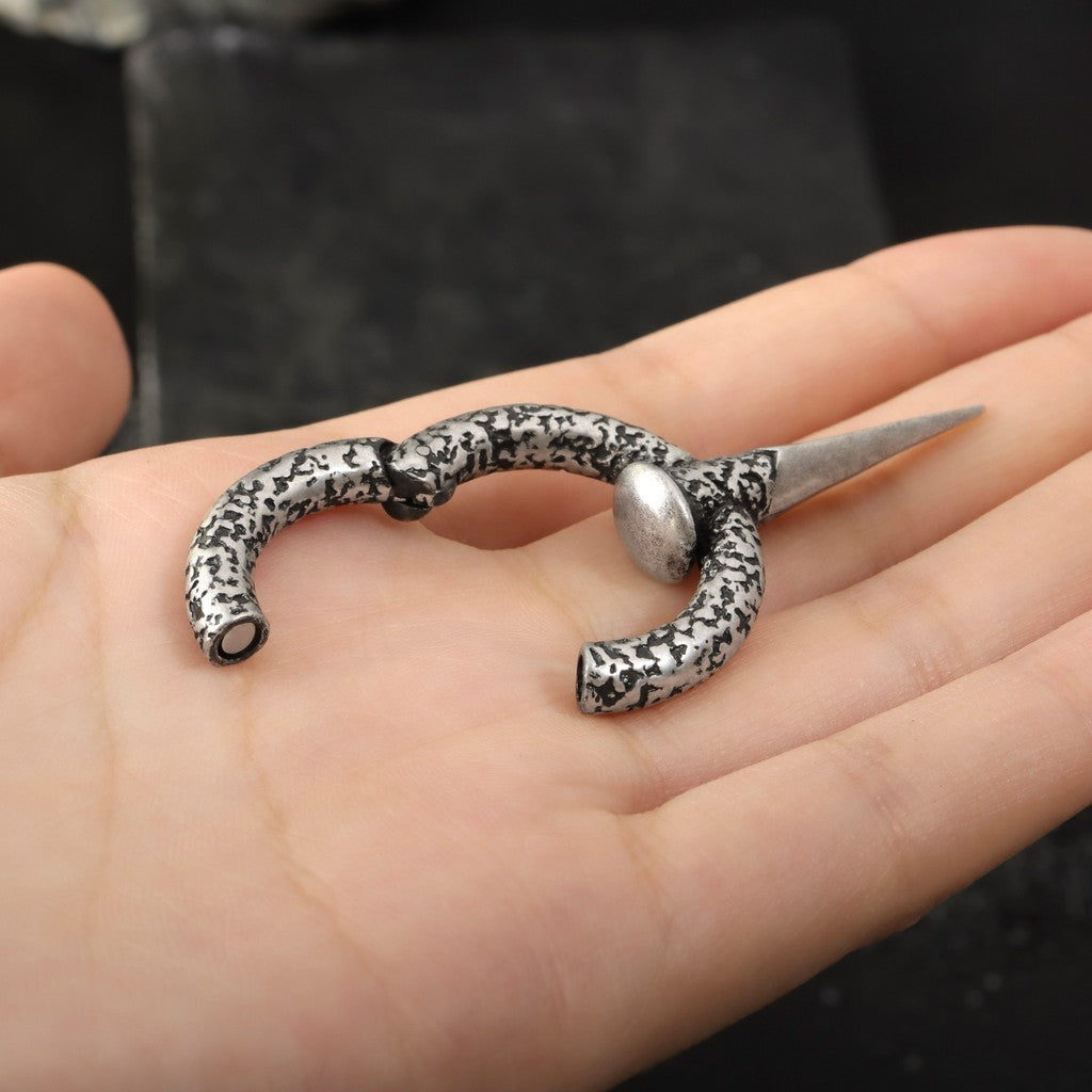 316L Nail Ear Weights / High Quality Steel Ear Hanger/ 6 Gauge Ear Weight Silvery/ Ear Stretched Jewelry/ Weighted Hoops Silvery 4mm