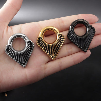 Ear Weights V-shaped Hanger with Easy Clasp/ Silvery Ear Hnagers/ Stretcher Earrings/ 2 Gauges Earring/ Earlobe Stretching/Circle Weights