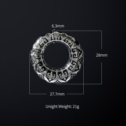 Filigree Pattern Ear Weights/ 6mm Ear Lobe Hanger/ 2G Ear Weight Gauges For Stretched Ears/ Vintage Plug Earring/ Heavy ear Gauges jewelry