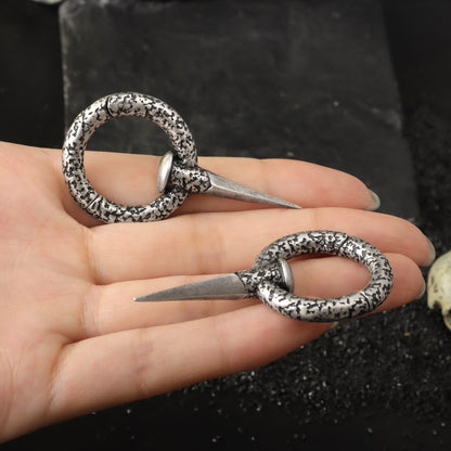 316L Nail Ear Weights / High Quality Steel Ear Hanger/ 6 Gauge Ear Weight Silvery/ Ear Stretched Jewelry/ Weighted Hoops Silvery 4mm