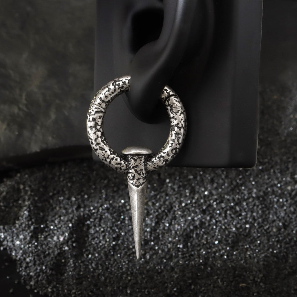316L Nail Ear Weights / High Quality Steel Ear Hanger/ 6 Gauge Ear Weight Silvery/ Ear Stretched Jewelry/ Weighted Hoops Silvery 4mm