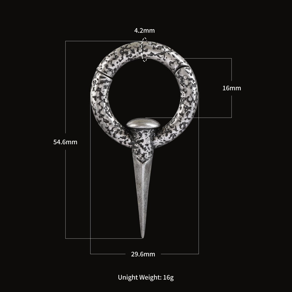 316L Nail Ear Weights / High Quality Steel Ear Hanger/ 6 Gauge Ear Weight Silvery/ Ear Stretched Jewelry/ Weighted Hoops Silvery 4mm