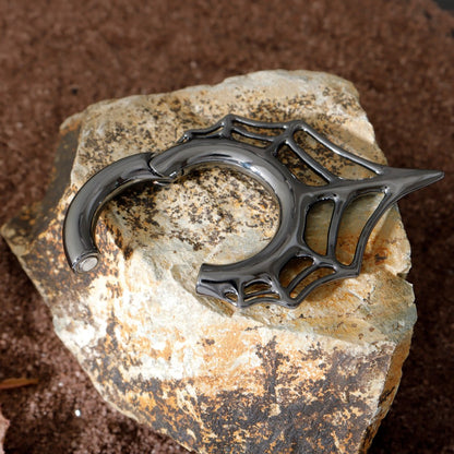 Black Spiderweb Ear Weights Hoop for 5mm Stretched Ear/ 4 Gauges Earring Plugs/ Gauge Weights/ Weights Hanger Heavy with Easy Clasp/ Ear Tunnels